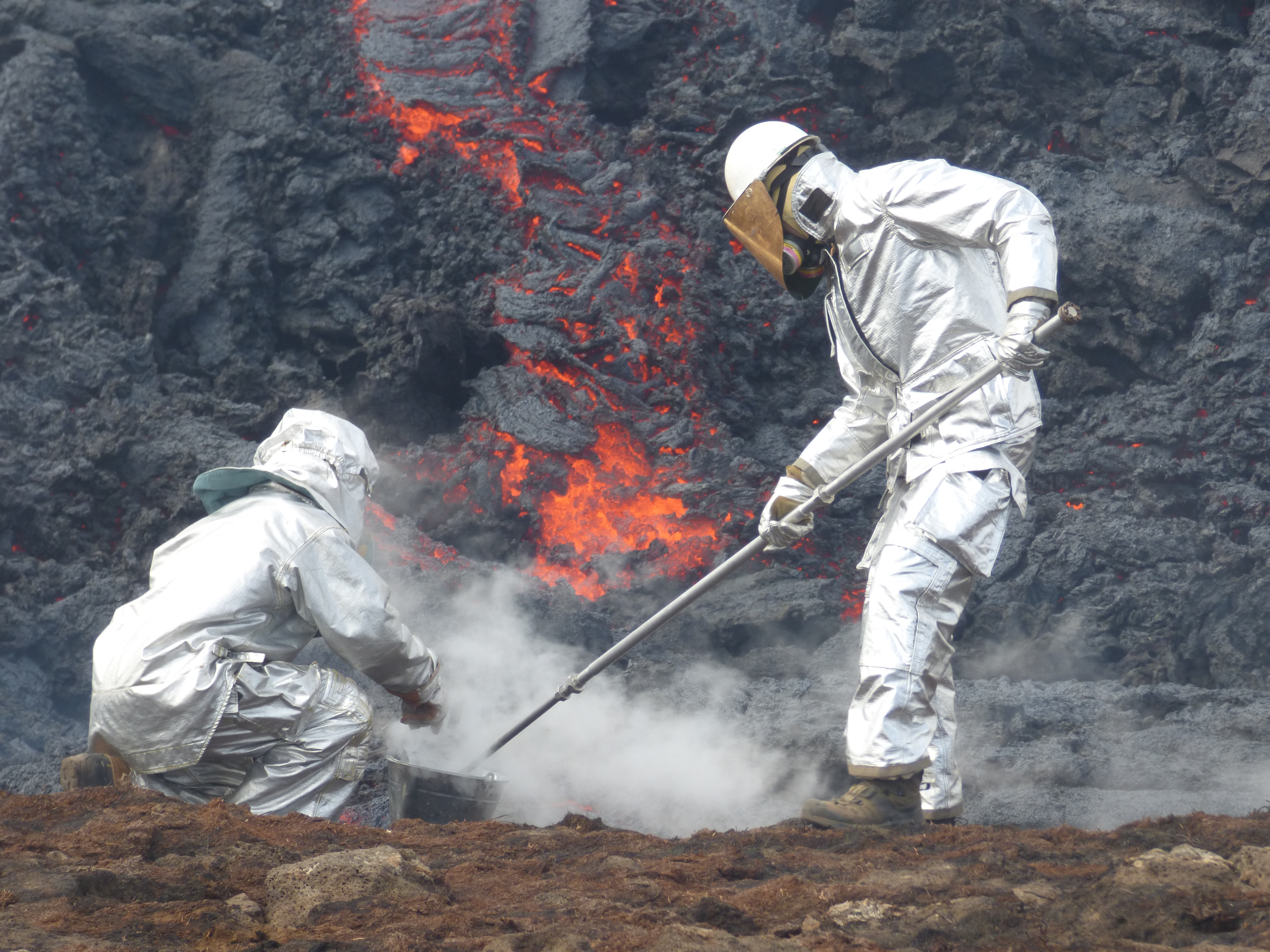 Lava Sampling in Iceland